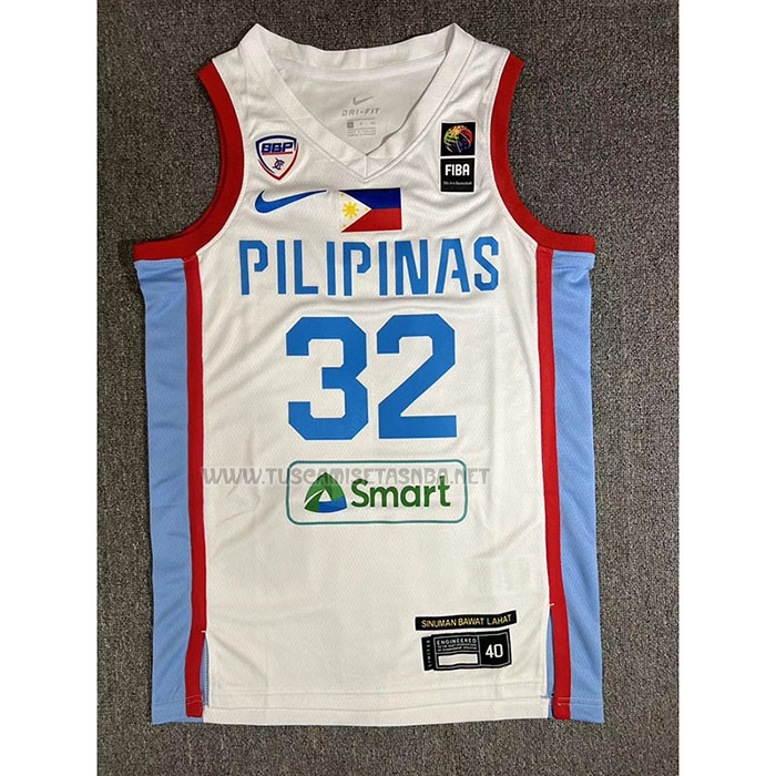 Camiseta Justin Brownlee NO 32 Filipino Juegos Olimpicos 2024 Blanco